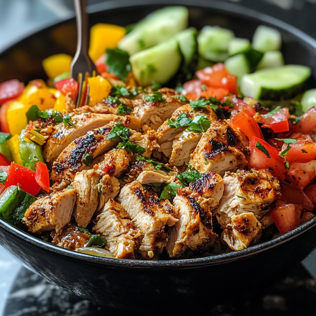 Spicy Crockpot Chicken Shawarma Bowls