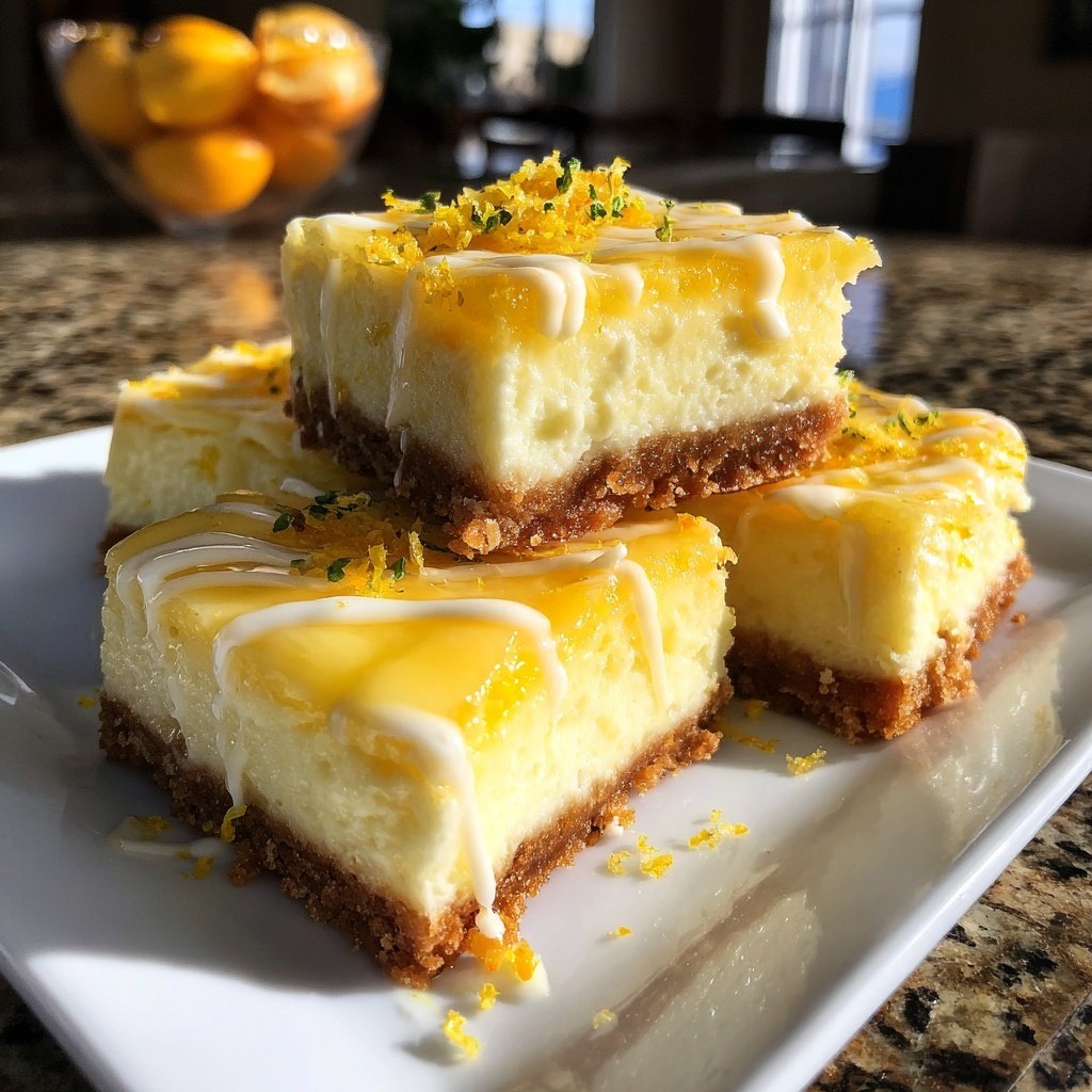 Limoncello Cheesecake Squares