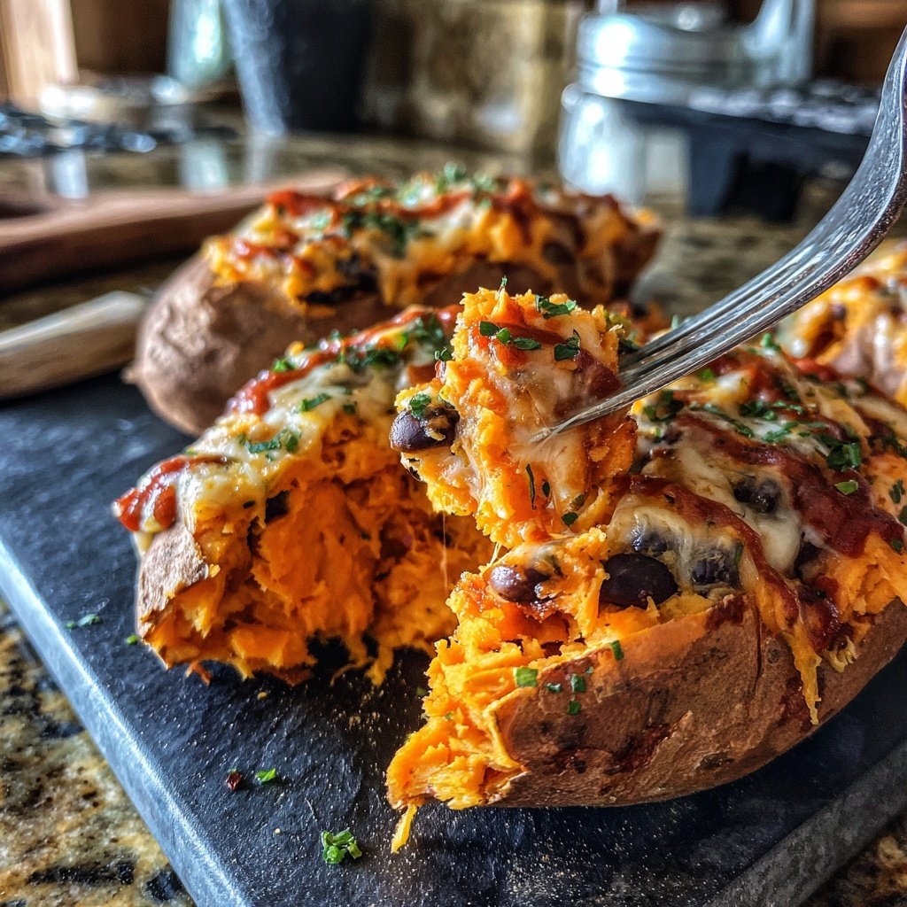 Valentine Dinner Stuffed Sweet Potatoes