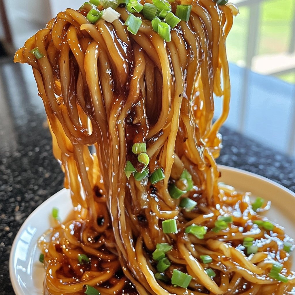 Sticky Garlic Chicken Noodles