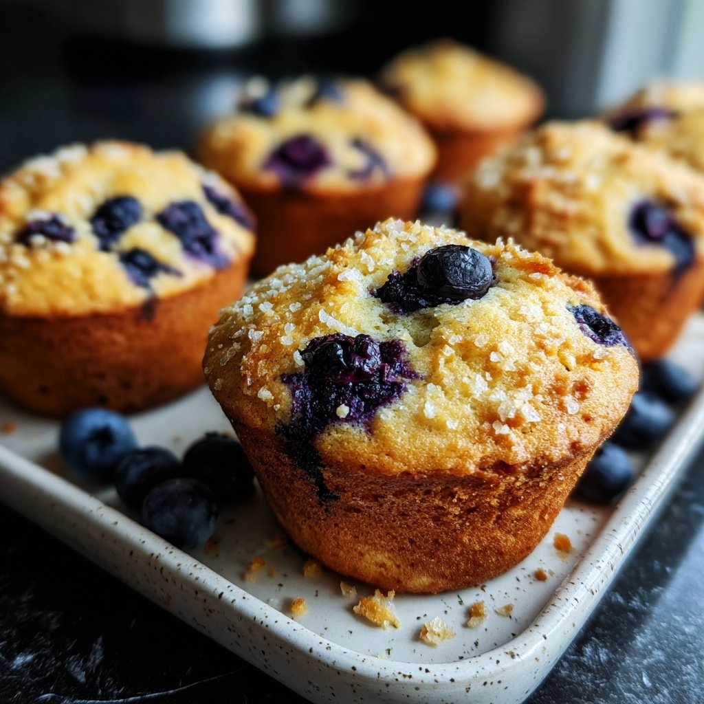 Lemon Blueberry Yogurt Muffins