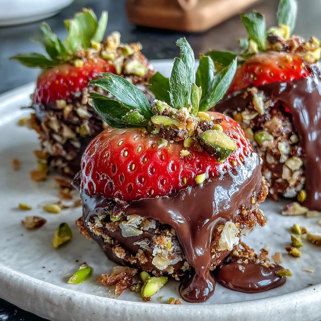 Dubai Chocolate Strawberry Cup With Pistachio