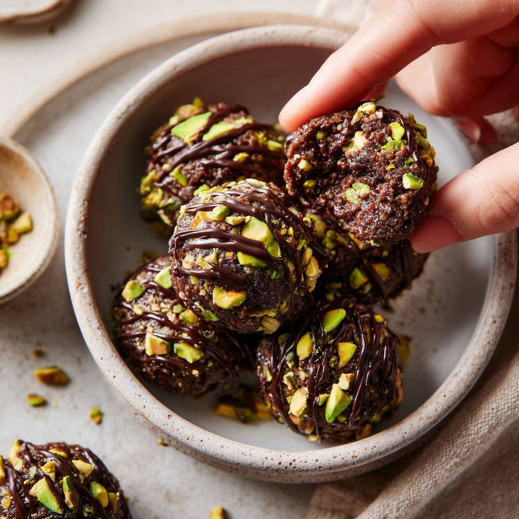 Chocolate Pistachio Snack Bites