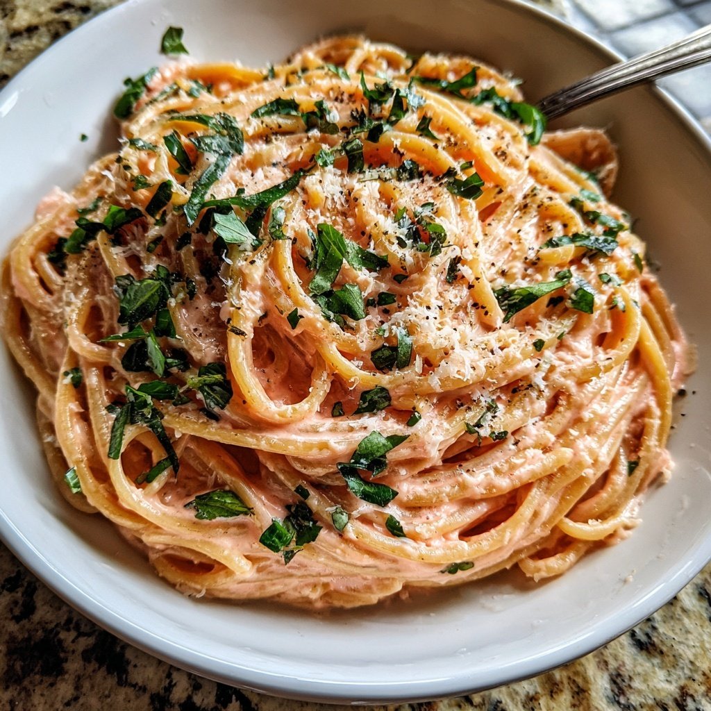 Rose Pasta with Creamy Pink Sauce