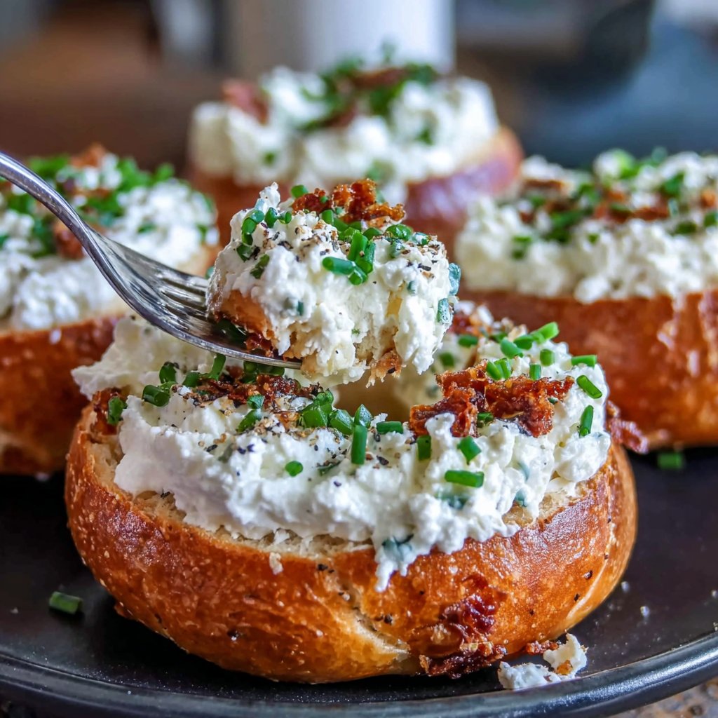 Protein Bagels With Cottage Cheese