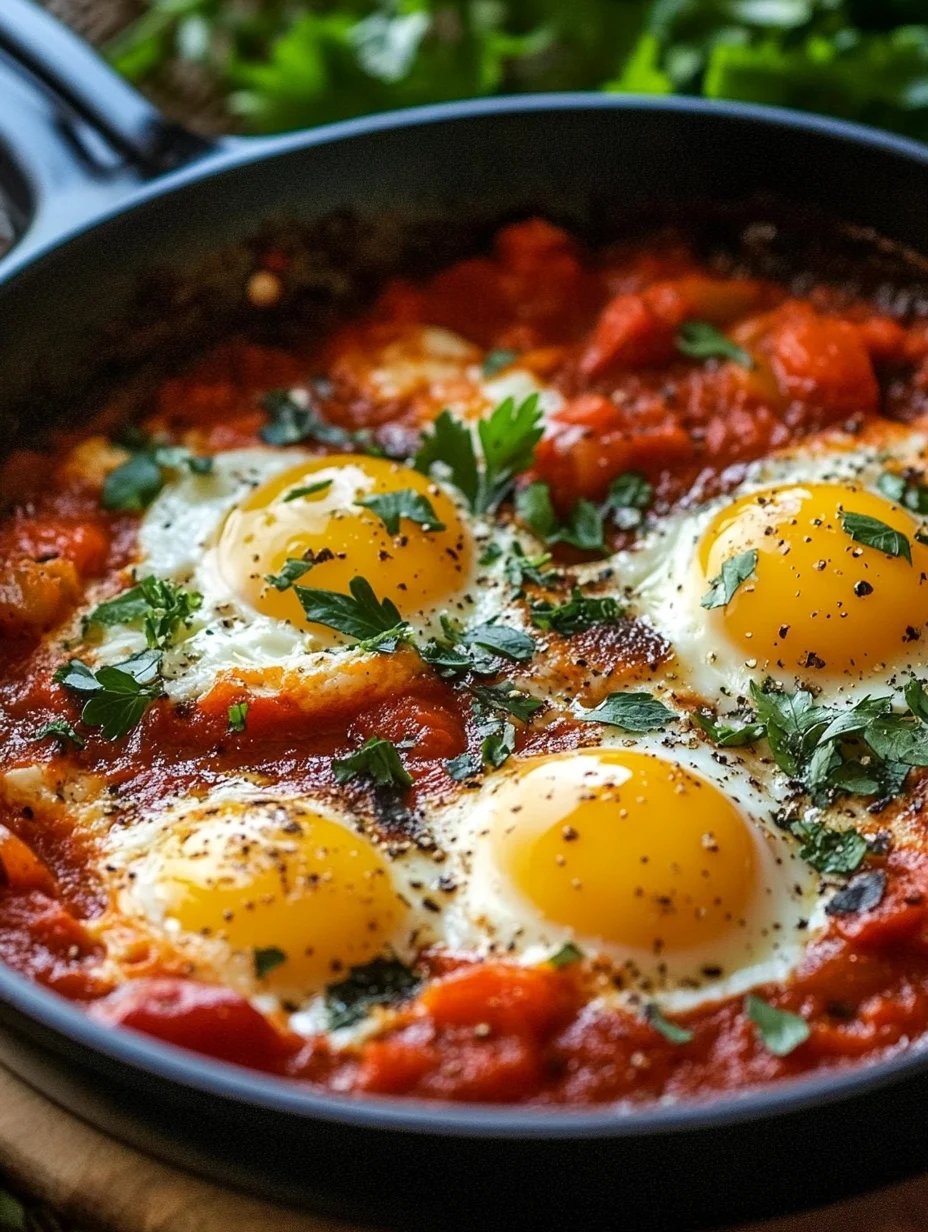 Classic Shakshuka – Eggs Poached in Spiced Tomato Sauce