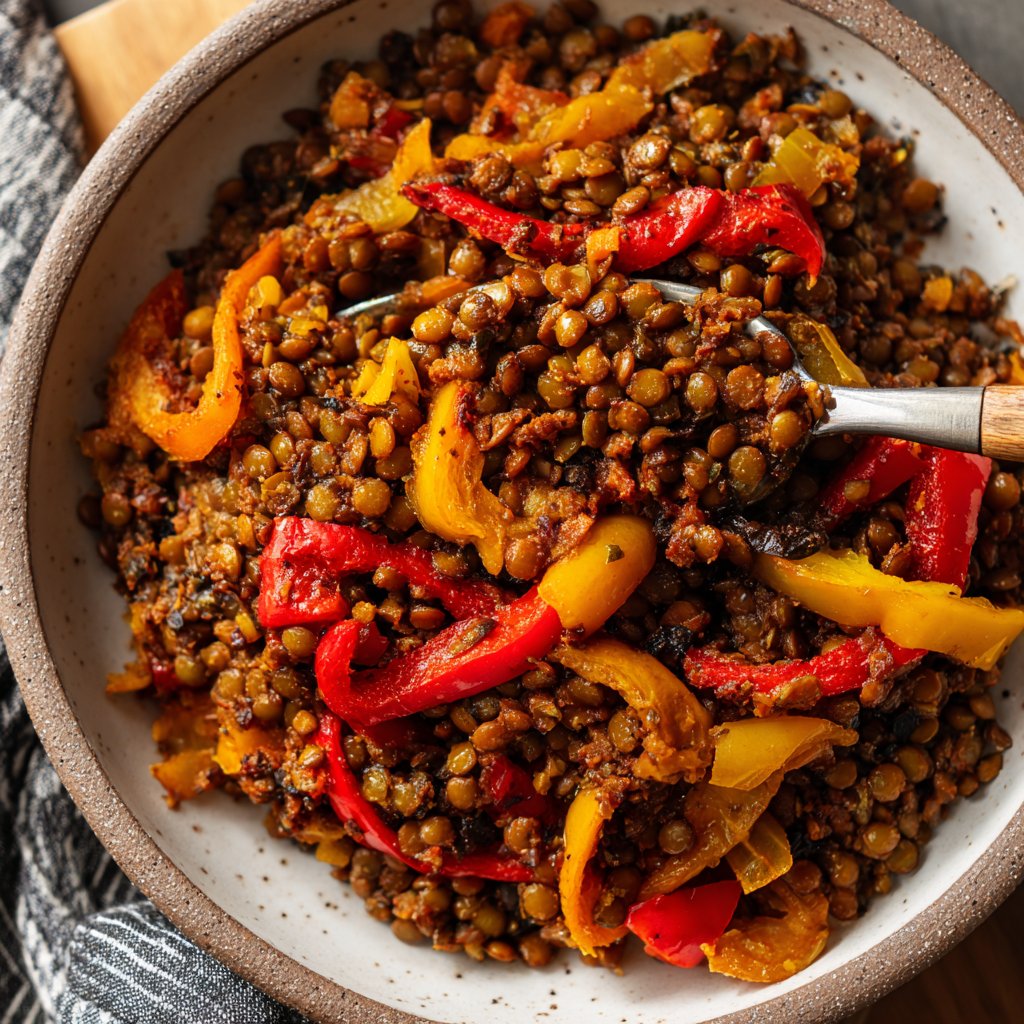 Smoky Lentil Veggie Skillet