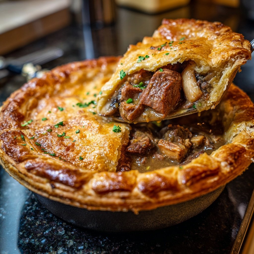 Comfort Food Beef and Mushroom Pot Pie
