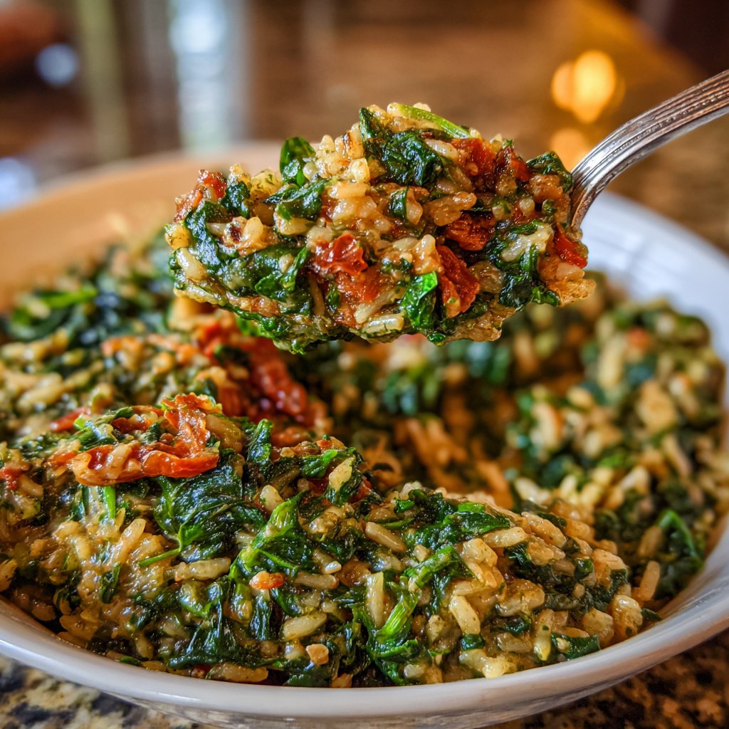 Creamy Spinach Tomato Rice