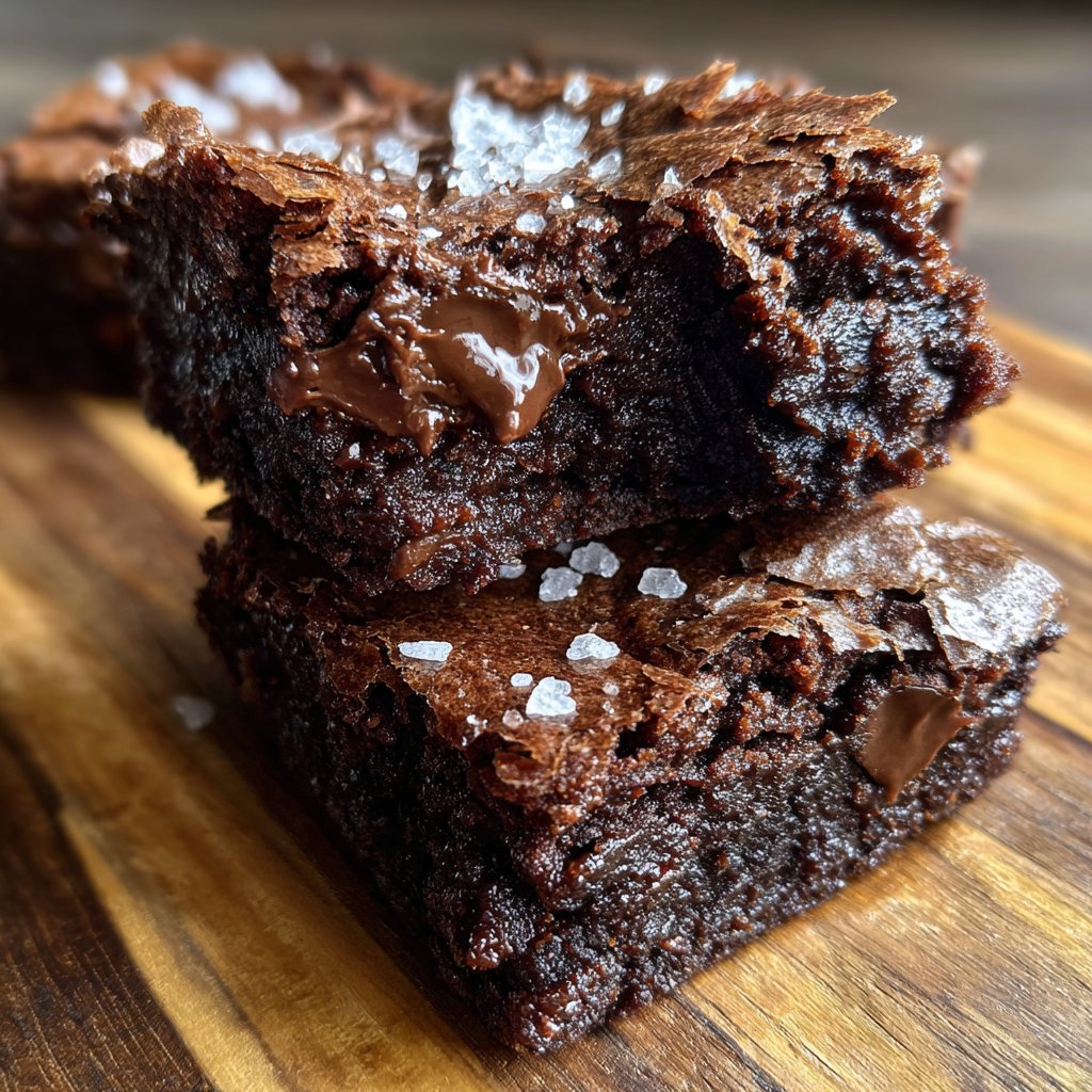 Crispy Sourdough Discard Brownies