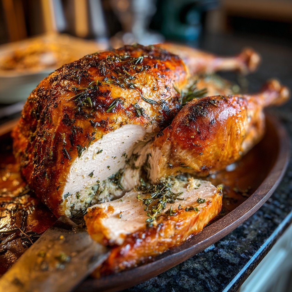 Seasonal & Festive Thanksgiving Herb Stuffed Turkey