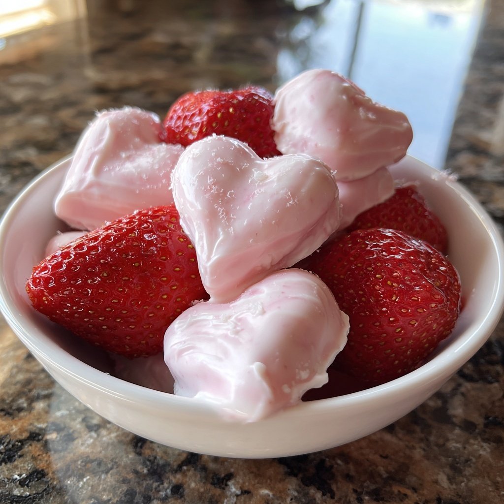 Valentines Snacks Strawberry Yogurt Bites