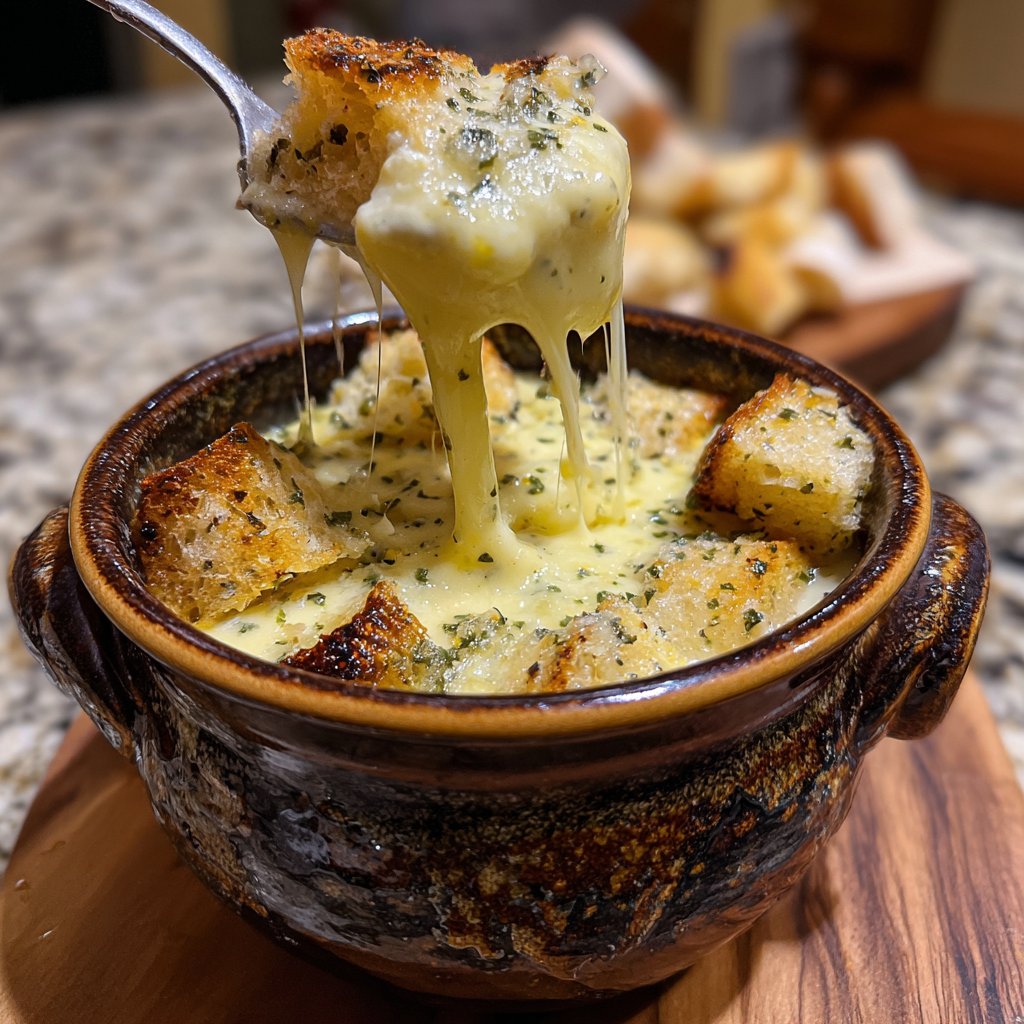 Fondue with Herb Infused Cheese