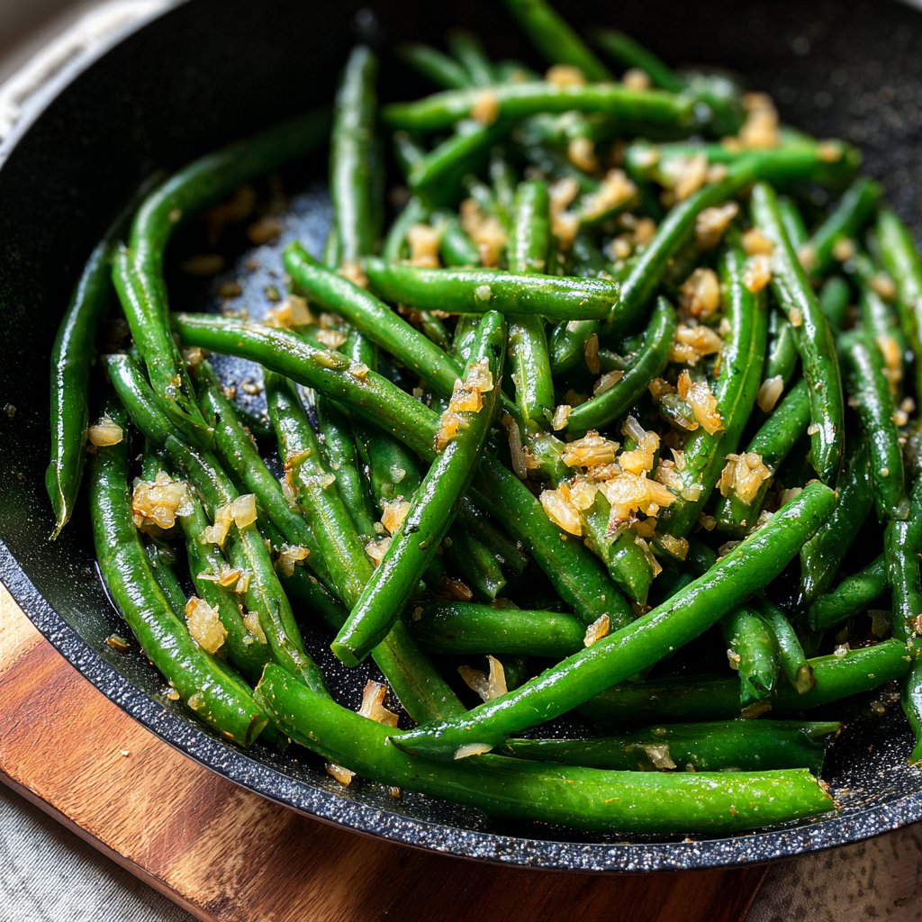 Garlic Butter Green Bean Skillet