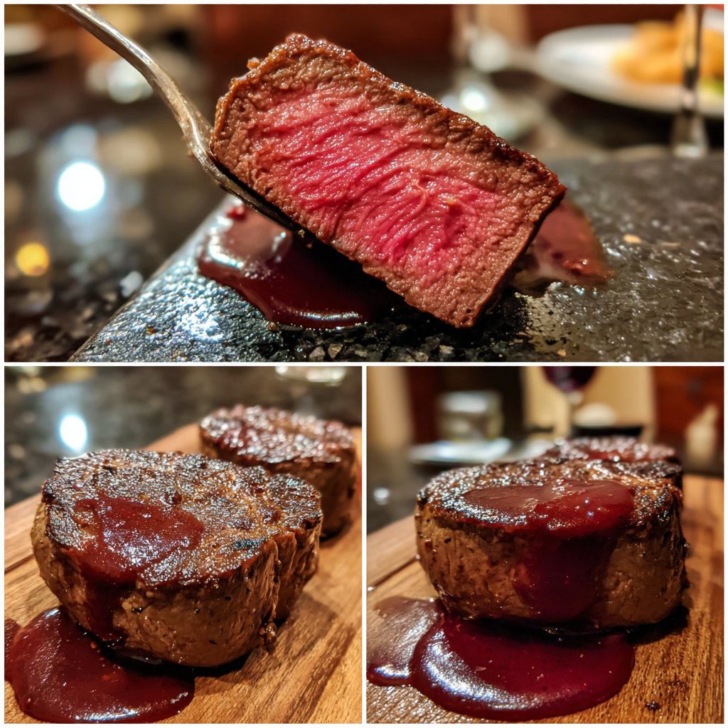 Romantic Filet Mignon with Red Wine Sauce
