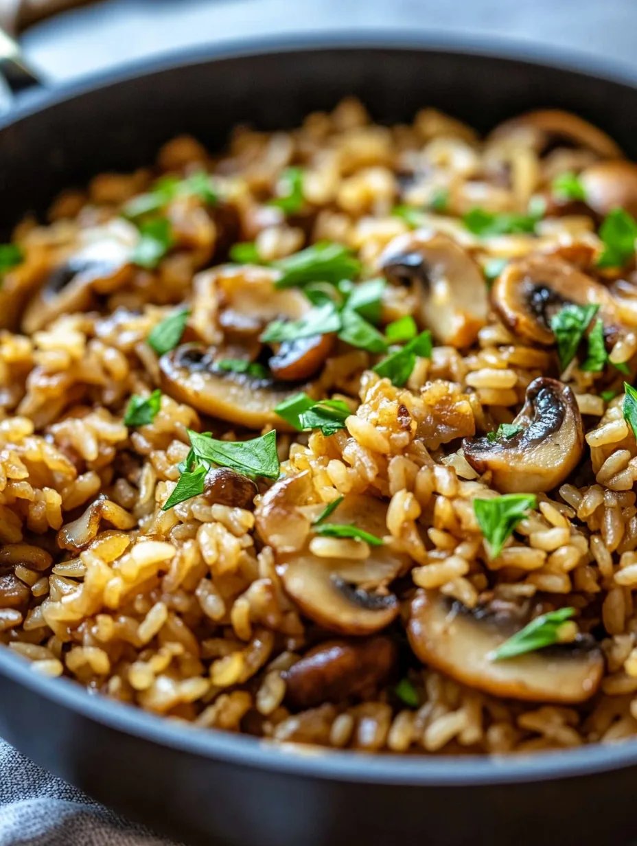 One-Pot Soy Sauce Mushroom Rice